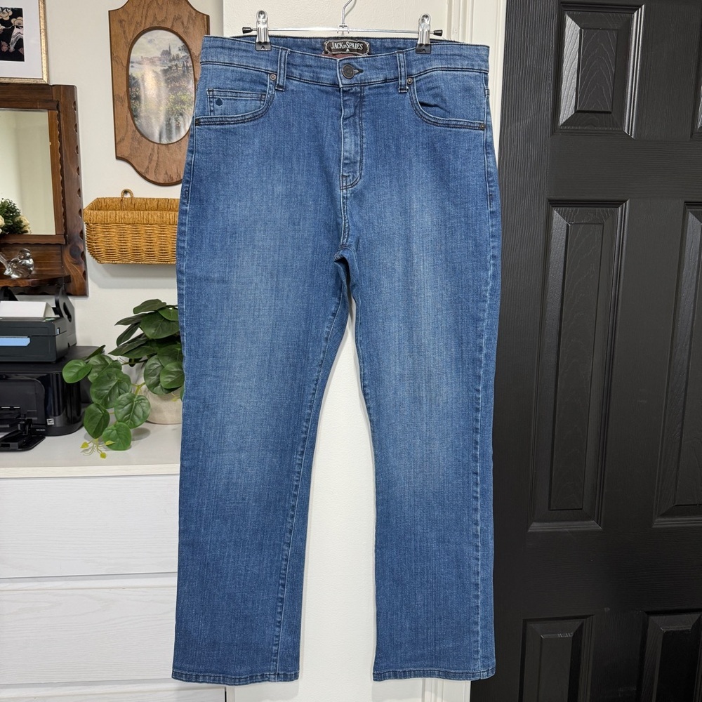 {Jack of Spades} "No 1 High Roller" 35x30 Comfort Sit Straight Leg Denim Jeans